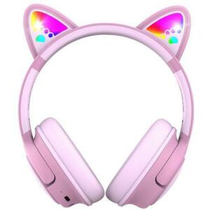 Casti pentru copii PowerLocus Wireless Bobo Cat Ears (Roz) imagine