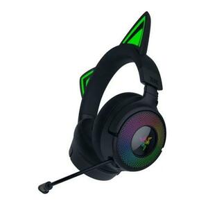 Casti Gaming Wireless Razer Kraken Kitty V3 Pro, 2.4G/Bluetooth/USB, Over-Ear, Chroma RGB, Microfon HyperClear Super Wideband (Negru) imagine