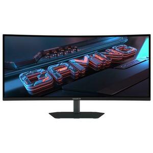 Monitor Gaming VA LED GIGABYTE 34inch G34WQC2, WQHD (3440 x 1440), HDMI, DisplayPort, Ecran Curbat, Boxe, 200 Hz, 1 ms (Negru) imagine