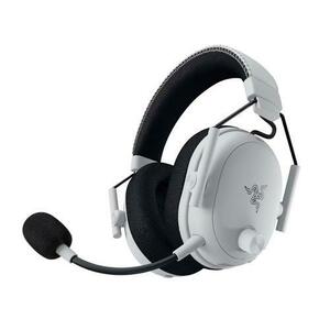 Casti Gaming Wireless Razer Blackshark V3 Pro, Over-Ear, 2.4G/Bluetooth/USB/Jack 3.5mm, Hybdrid ANC, TriForce Bio-Cellulose 50mm, Autonomie 70 ore (Alb) imagine