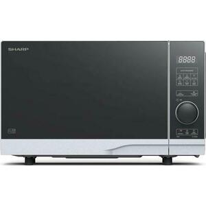 Cuptor cu microunde Sharp YC-PS204AES, 20 L, 700 W, 10 trepte putere, Functie ECO, 8 programe, Platou rotativ 24.5 cm (Argintiu) imagine