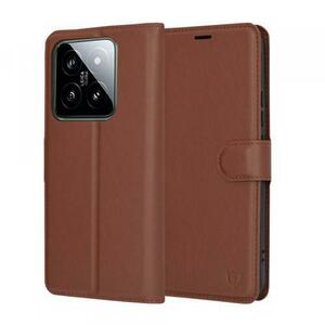 Husa pentru Xiaomi 14, Techsuit, Leather Folio, Maro imagine