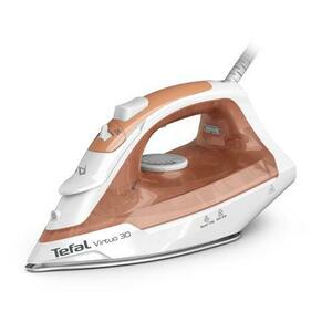 Fier de calcat cu abur Tefal Virtuo FV2C40E0, 2000 W, 120 g/min, 0.24 l, Talpa ceramica, Calcare verticala, Sistem antipicurare (Alb/Portocaliu) imagine