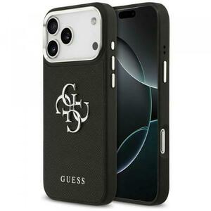 Husa pentru Apple iPhone 17 Pro Max, Guess 4G Grained Big and Classic Logo (Negru) imagine