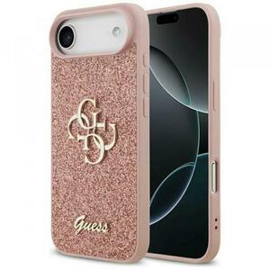 Husa pentru Apple iPhone Air, Guess, Fixed Glitter Big 4G, Roz imagine