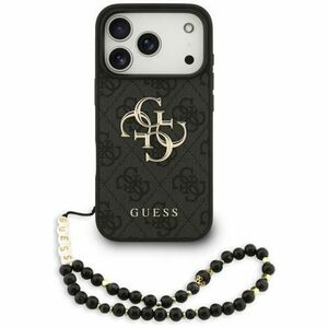 Husa pentru Apple iPhone 17 Pro Max, Guess, 4G Classic Logo with Strap, Neagra imagine
