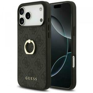 Husa pentru Apple iPhone 17 Pro Max, Guess, 4G Ring Stand, Neagra imagine