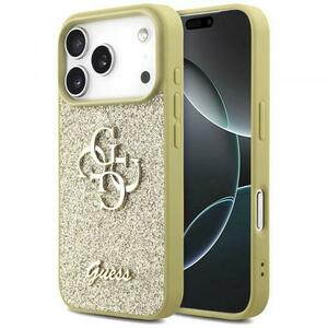 Husa pentru Apple iPhone 17 Pro Max, Guess, Fixed Glitter Big 4G, Aurie imagine