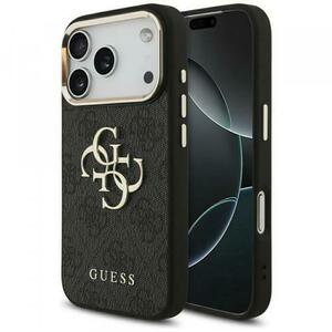 Husa pentru Apple iPhone 17 Pro, Guess, Big 4G Logo Classic, Neagra Aurie imagine