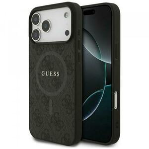 Husa MagSafe pentru Apple iPhone 17 Pro Max, Guess, 4G Ring Classic Logo, Neagra imagine