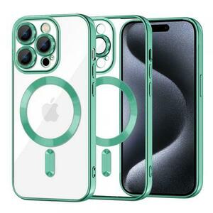 Husa MagSafe pentru Apple iPhone 15 Pro, Techsuit, Luxury Crystal, Verde Deschis imagine