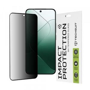 Folie de protectie Ecran Privacy Techsuit pentru Xiaomi 14, Sticla Securizata, Full Glue, 111D imagine