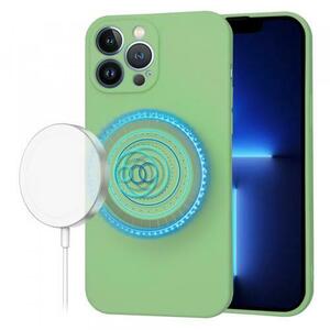 Husa MagSafe pentru Apple iPhone 13 Pro Max, Techsuit, SoftFlex, Verde Deschis imagine