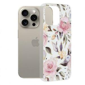 Husa pentru Apple iPhone 15 Pro Max, Techsuit, Marble, Alba imagine