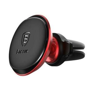 Suport Auto Baseus Magnetic Air Vent SUGX-A09, rotatie 360, cable clip, prindere la sistemul de ventilatie (Rosu) imagine