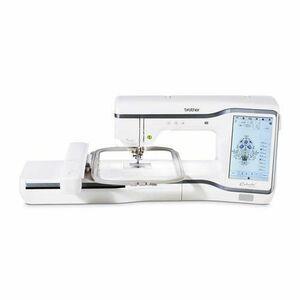 Masina de brodat Brother Celeste CX1E, 523 modele de broderie, Conectare Wireless + Aplicatii mobile, Functie Matrix Copy, Ecran tactil 26 cm, Iluminare LED profesionala (Alb) imagine