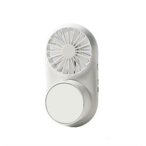 Mini ventilator portabil 3 in 1 Vitammy Dream Mist Mirror, functie de pulverizare fina, lampa cu oglinda integrata, snur pentru gat, incarcare USB (Alb) imagine