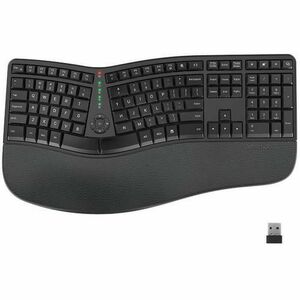 Tastatura office wireless Meetion DirectorW, Ergonomic, Multimedia, 2.4G, 485 x 255 x 46.5 mm, Negru imagine