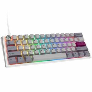 Tastatura Gaming Ducky One 3 Mist Mini, iluminare RGB, MX-Speed-Silver Switches (Gri/Alb) imagine
