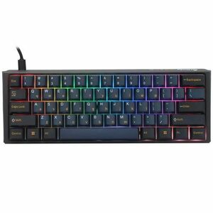 Tastatura Gaming Ducky One 3 Pro Mini Nazca Line, iluminare RGB, Wired, USB (Negru/Albastru) imagine