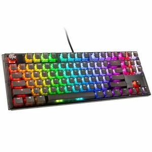Tastatura Gaming Ducky One 3 Aura TKL, iluminare RGB, Wired, USB, Cherry MX Blue (Negru) imagine