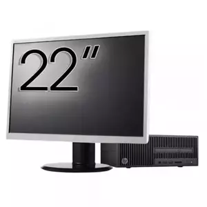 Pachet Calculator Refurbished HP 280 G2 SFF, Intel Pentium G4400 3.30GHz, 8GB DDR4, 500GB HDD, DVD-ROM + Monitor 22inch imagine