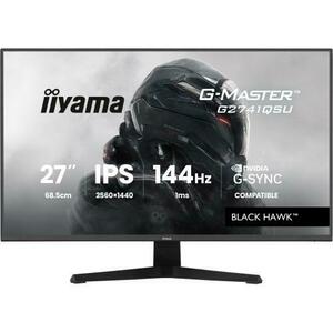 Monitor Gaming Iiyama 27inch G2741QSU-B1, QHD (2560 x 1440), HDMI, DisplayPort, Boxe, 144 Hz, 1 ms (Negru) imagine