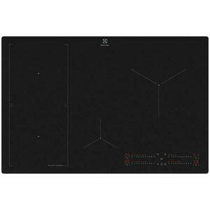 Plita incorporabila Electrolux EIS82453IZ, Inductie, 4 zone de gatit, Sense Boil, Control touch prin culisare, Conectivitate hota, SaphirMatt, Booster (4 zone), Timer electronic, Oprire automata, Functie punte (Negru) imagine