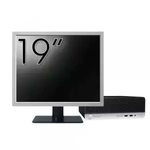 Calculator Sistem PC Refurbished Pachet Calculator refurbished HP ProDesk 400 G4 SFF, Intel Core i5-7500 3.40GHz, 8GB DDR4, 256GB SSD + Monitor 19" imagine