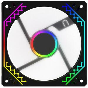 Ventilator AQIRYS Cetus 6P-12DLRB16B-ARGB, Reverse Blade, 120mm (Negru) imagine