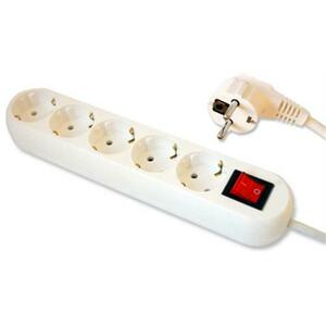 Prelungitor OEM PS-5X10S, 5 prize, 10 m (Alb) imagine