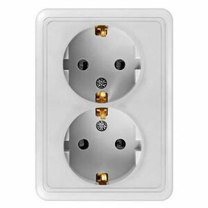 Priza dubla OEM PS-1812 (Alb) imagine