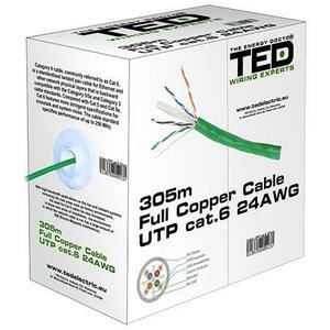 Cablu TED Electric KAB-TED2, UTP, CAT 6, Cupru 0.5mm, 305 m imagine