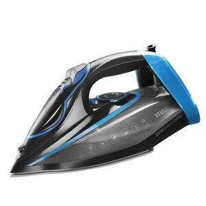 Fier de calcat cu abur Vivax IR-3000ASC, Putere 3000W, Termostat reglabil, Rezervor 320ml (Negru/Albastru) imagine