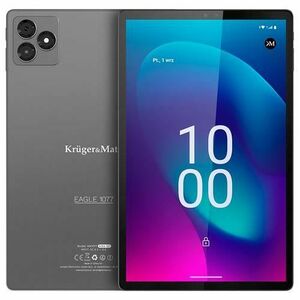Tableta Kruger&Matz Eagle 1077, Procesor MediaTek MT8768A Octa-Core, Ecran IPS 10.1inch, 4GB RAM, 64GB Flash, 5MP, Wi-Fi, Bluetooth, 4G, Android (Gri) imagine
