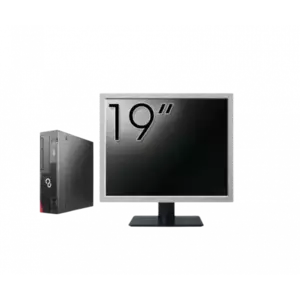 Calculator Sistem PC Refurbished Pachet Calculator refurbished Fujitsu Esprimo D556 SFF, Intel Core i3-6100 3.70GHz, 8GB DDR4, 256GB SSD + Monitor 19" imagine