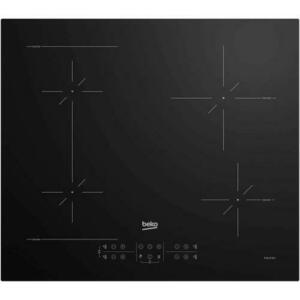 Plita incorporabila Beko HII64200SFMT, Inductie, 4 zone de gatit, Booster, Touch control, Stop & Go, OverHeat Safety System, Auto Shutdown, 60 cm (Negru) imagine