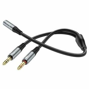 Adaptor Audio 3.5mm - 2 x 3.5mm HOCO UPA21, 0.25m, Negru imagine