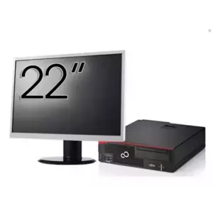 Pachet Calculator Refurbished Fujitsu Esprimo D756 Desktop, Intel Core i5-6500 3.20GHz, 8GB DDR4, 240GB SSD, DVD-ROM + Monitor 22 Inch + Windows 10 Pro imagine