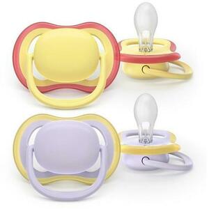 Set 2 suzete Philips Avent Ultra Air SCF087/03 care lasa pielea bebelusului sa respire, ortodontice, fara BPA, 0-6 luni, colorat imagine