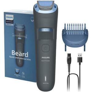 Aparat de tuns barba Philips BT3617/15 cu lame cu autoascutire, 20 de setari de lungime, pieptene ajustabil pentru barba (0, 5-10 mm), Autonomie 60 min (Gri) imagine
