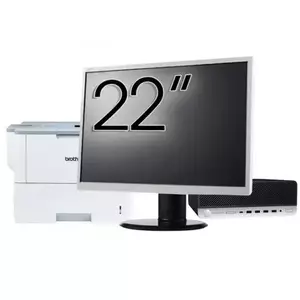 Pachet Calculator refurbished HP ProDesk 600 G3 SFF, Intel Core i3-6100 3.70GHz, 8GB DDR4, 256GB SSD, DVD-ROM + Monitor 22" & Imprimanta Brother HL-L6300DW imagine