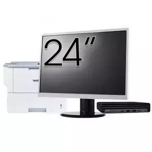 Pachet Calculator refurbished HP ProDesk 400 G6 Mini, Intel Core i5-10500T 2.30 - 3.80GHz, 8GB DDR4, 256GB SSD + Monitor 24" & Imprimanta Brother HL-L6300DW imagine