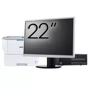 Pachet Calculator refurbished HP 280 G2 SFF, Intel Core i3-6100 3.70GHz, 8GB DDR4, 500GB HDD, DVD-ROM + Monitor 22" & Imprimanta Brother HL-L6300DW imagine