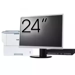 Pachet Calculator refurbished HP EliteDesk 800 G6 Mini PC, Intel Core i5-10500T 2.30 - 3.80GHz, 8GB DDR4, 256GB SSD + Monitor 24" & Imprimanta Brother HL-L6300DW imagine