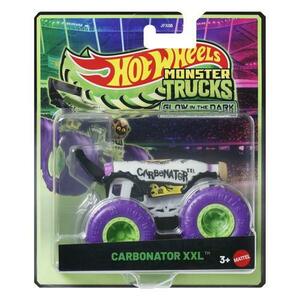 Masinuta Hot Wheels Monster Truck - Glow in the Dark, Carbonator XXL, scara 1: 64 imagine