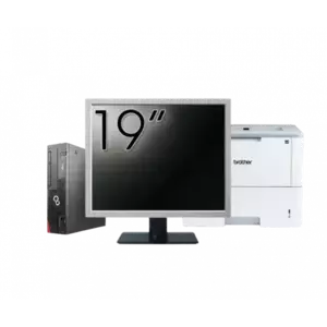 Pachet Calculator refurbished Fujitsu Esprimo D556 SFF, Intel Core i3-6100 3.70GHz, 8GB DDR4, 256GB SSD + Monitor 19" + Imprimanta Brother HL-L6300DW imagine