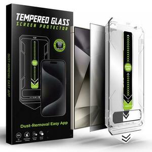 Folie de protectie Ecran Privacy Techsuit TitanGlass CrystalHD pentru Samsung Galaxy S24 Ultra S928, Sticla Securizata, Full Glue imagine