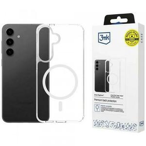 Husa MagSafe pentru Samsung Galaxy S25 S931 / S24 S921, 3MK, Armor MagCase, Transparenta imagine