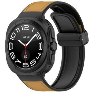 Curea Techsuit W056 pentru Samsung Galaxy Watch Ultra, Maro imagine